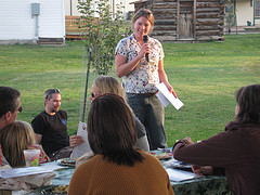 Karly Copeland, NOLS Sustainability Coordinator, speaks about 'ways for families to go green.' Karly Copeland, NOLS Sustainability Coordinator, speaks about 'ways for families to go green.'