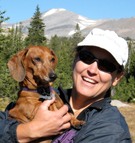 Missy White and a puppy