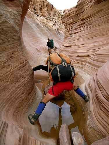 Avoiding wet boots when possible