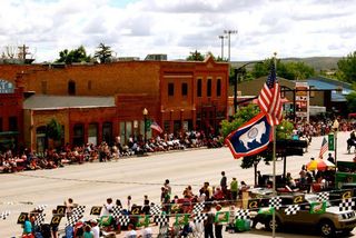 A big crowd waits anxiously for the annual Fourth of July Parade down Main Street to begin. A big crowd waits anxiously for the annual Fourth of July Parade down Main Street to begin.