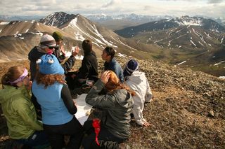NOLS studnts in Talkeetna Mountains 