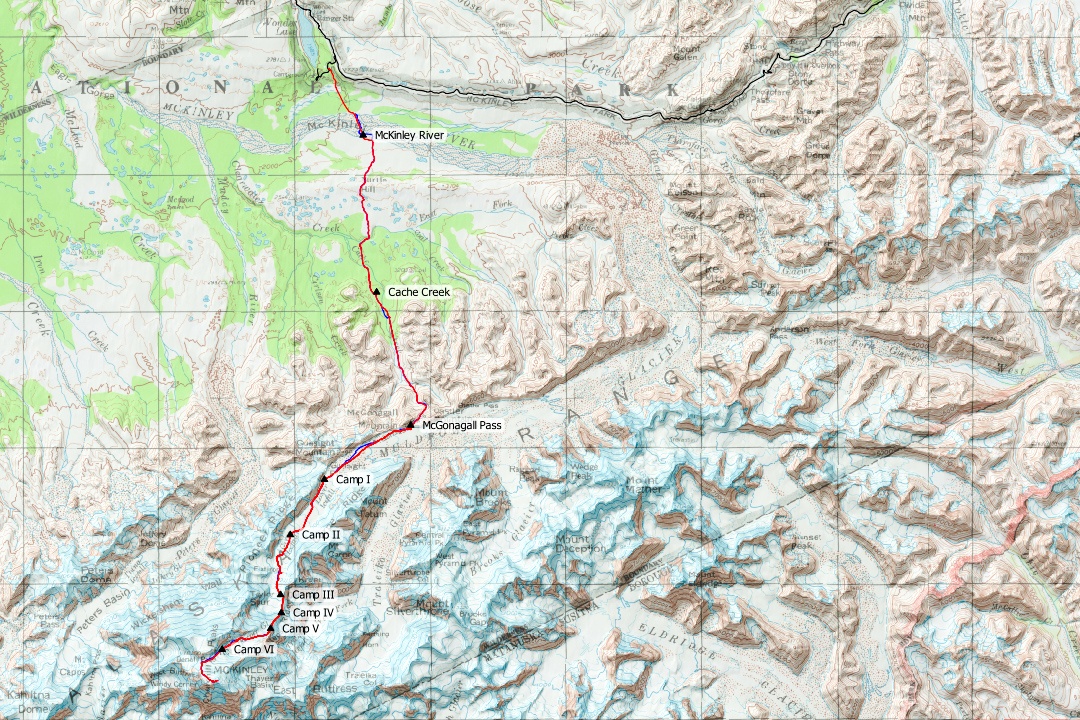 Map of the route