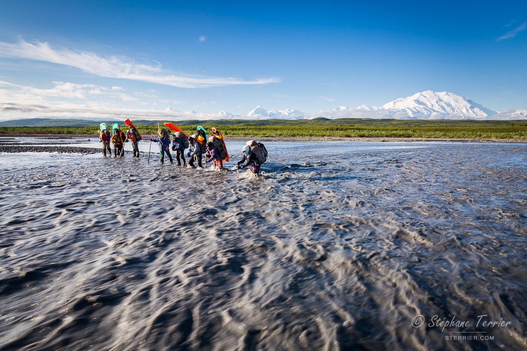 Crossing the McKinely River