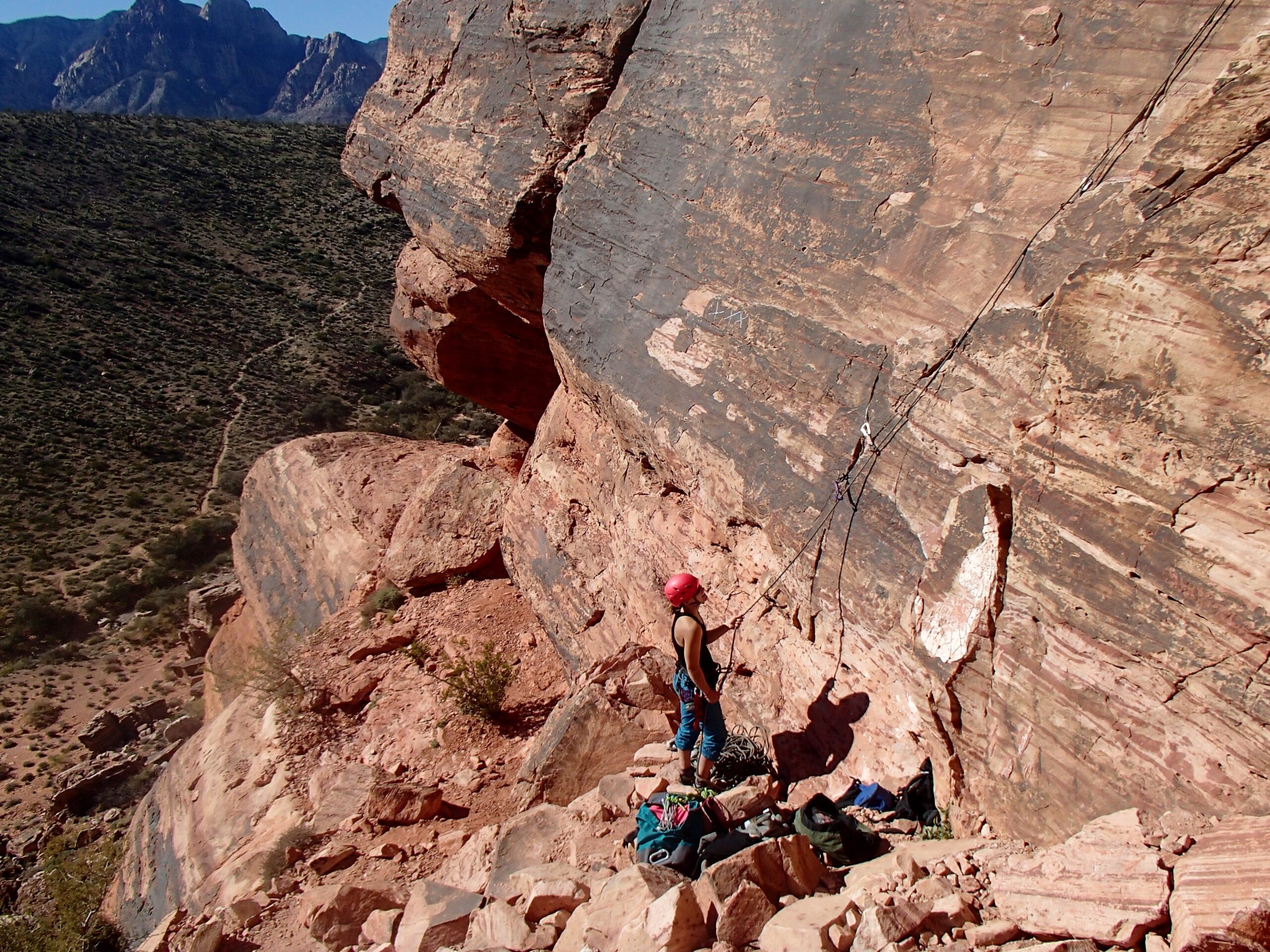 Belaying in Red Rocks