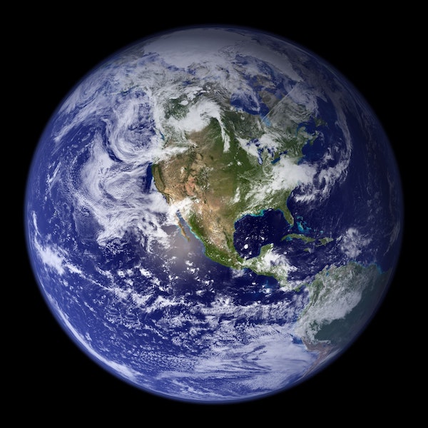classic image of planet earth from space