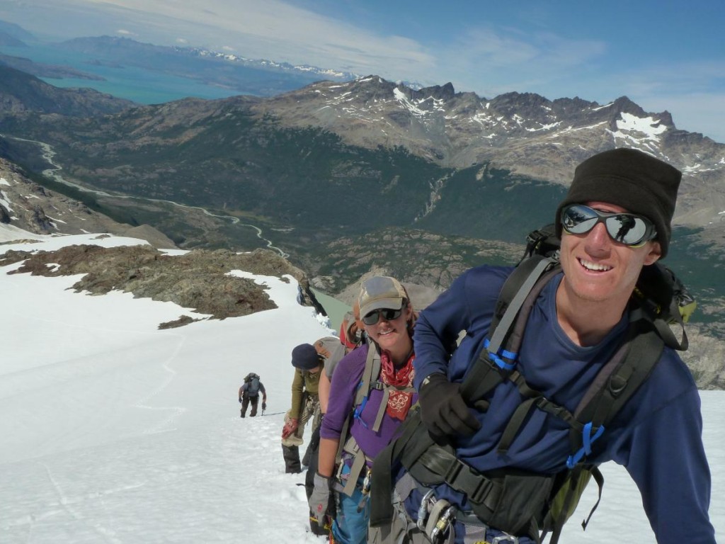 Students hiking in the mountains