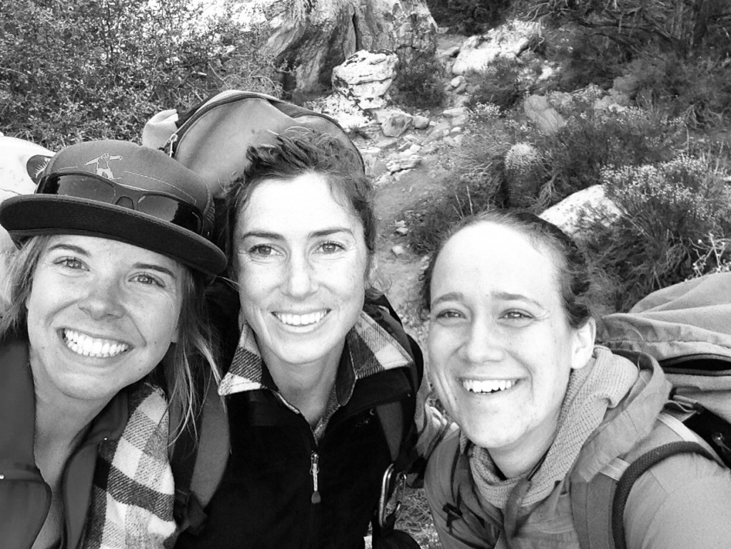 Kathryn, Roberta, and Elsie back on the ground after a successful summit of ‘Geronimo’ in Red Rocks. Roberta Kathryn, Roberta Schoultz photo