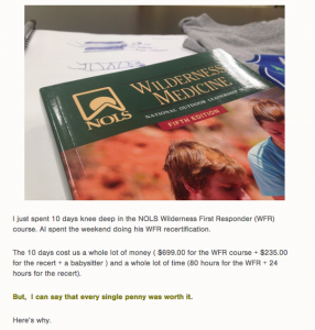 Just Trails: 5 Reasons to Take a NOLS WFR Course