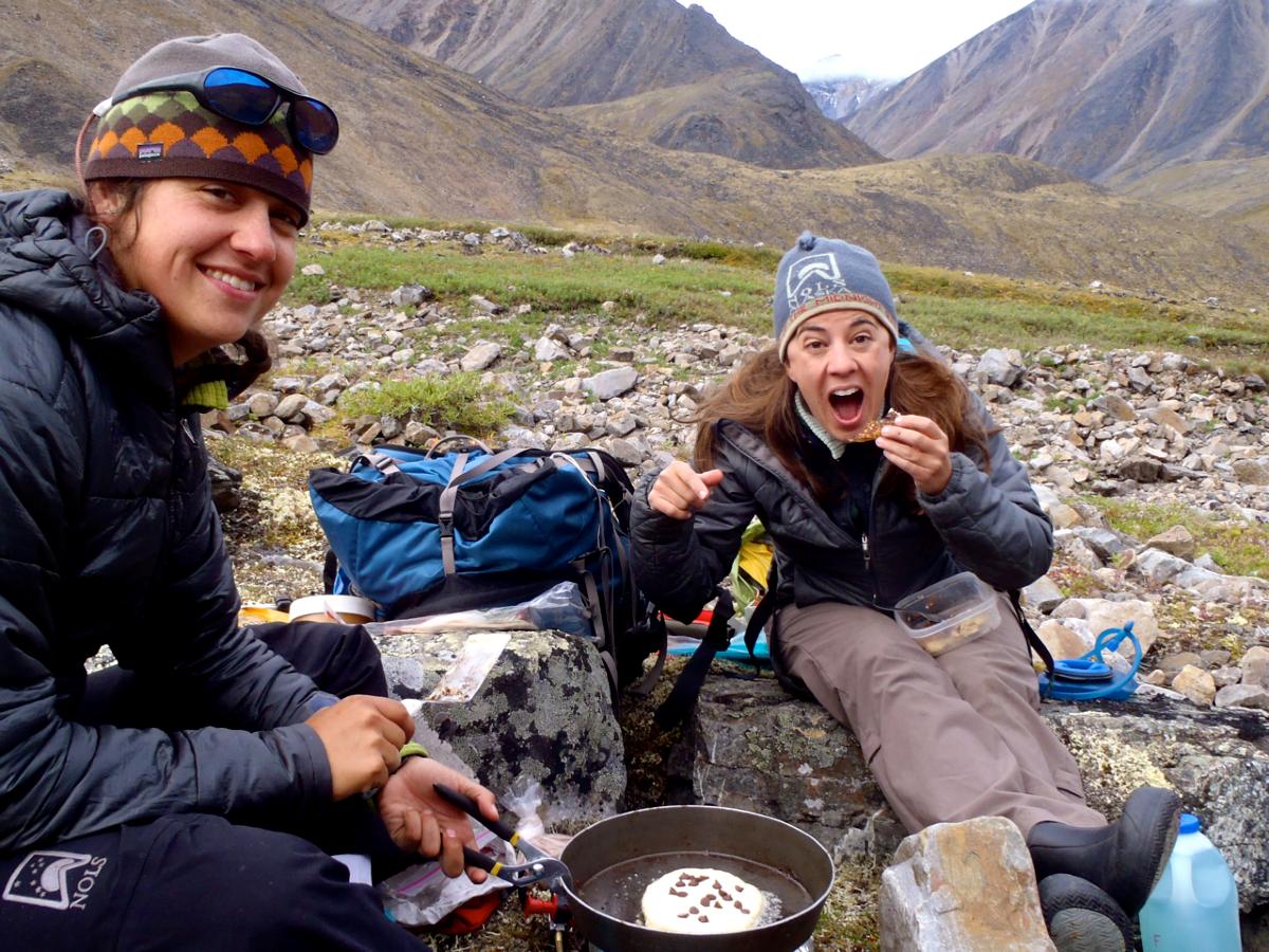 Cooking delicious treats with NOLS in Alaska.